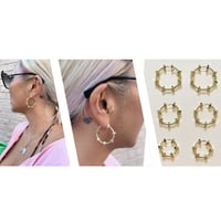 Bijoux Screw hoop earrings ( 3 sizes available)