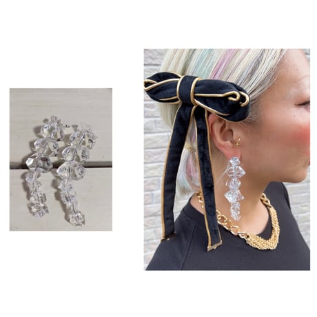 Rock crystal earrings