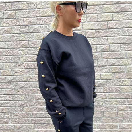 gold heart buttened top
