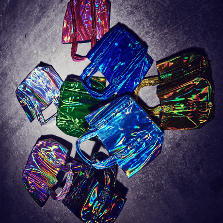 holographic  mirror tote small