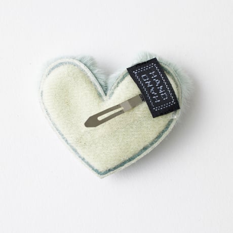 Eco fur heart pin
