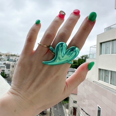 Double finger heart ring