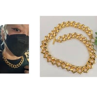 Heart chunky chain necklace