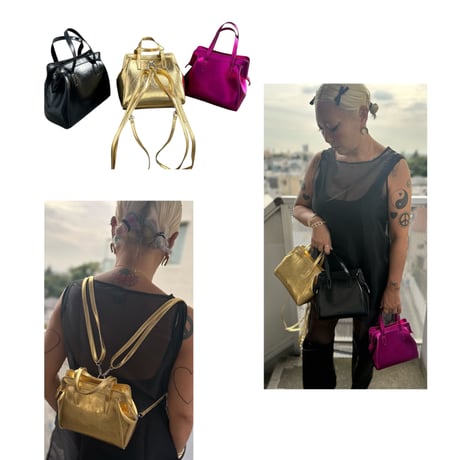 mirror squared backpack handbag