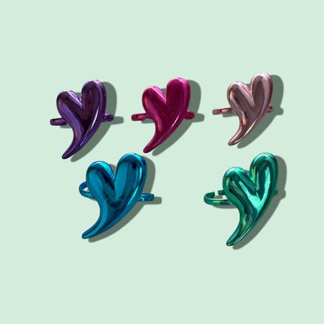 Double finger heart ring