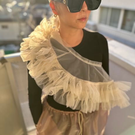 Ruffle tulle collar by DIR69
