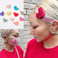 Eco fur heart pin
