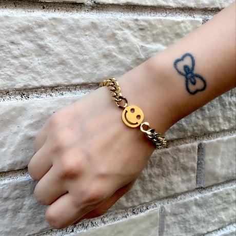 Smiley chain bracelet