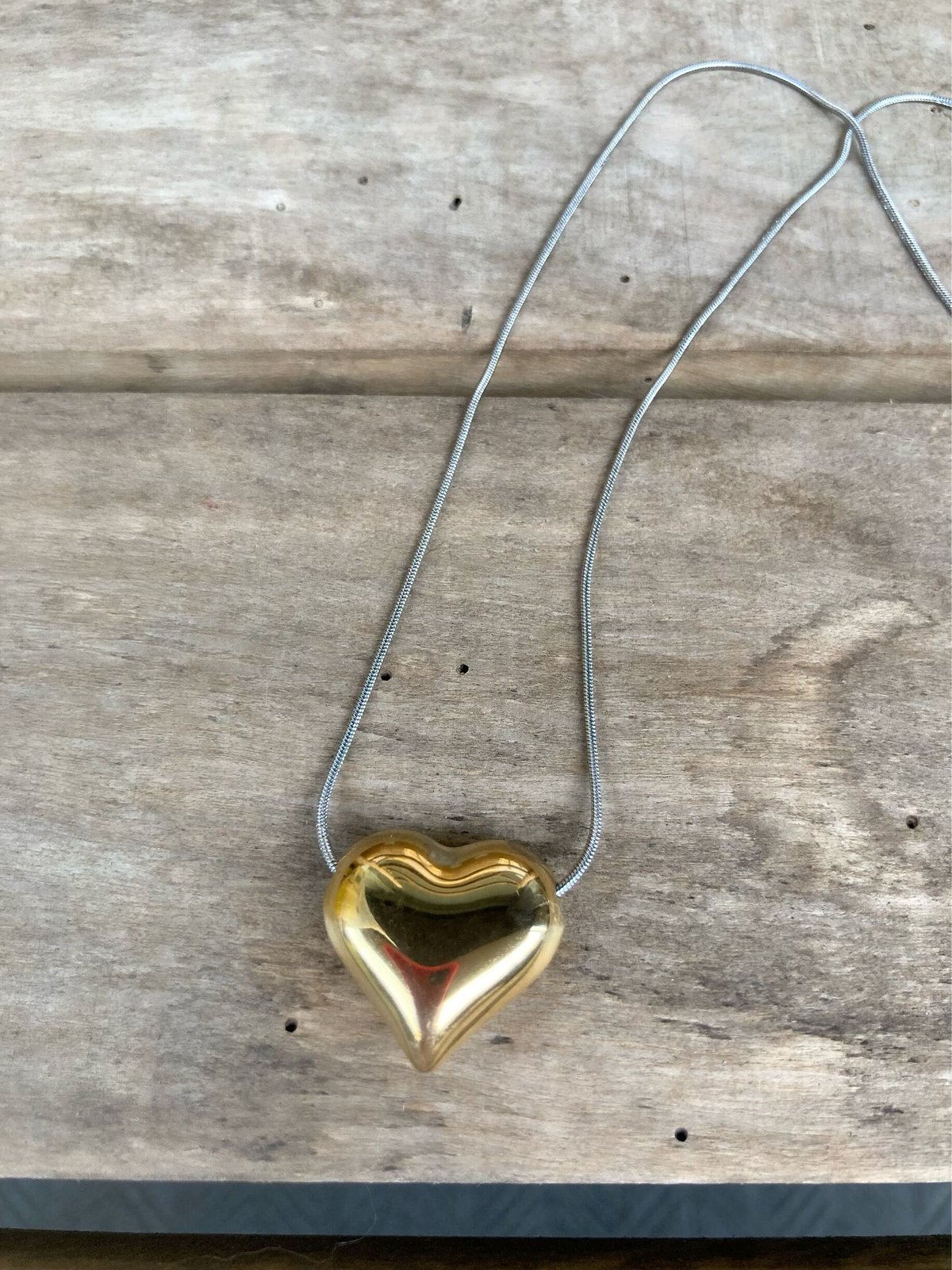 BI colored heart necklace / large | burself