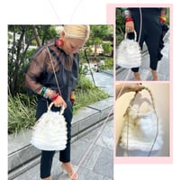 Ivory large tullet bucket bag by shino’s
