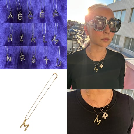 Bubble lettered necklace