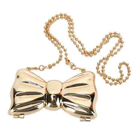 Tiny metal bow bag