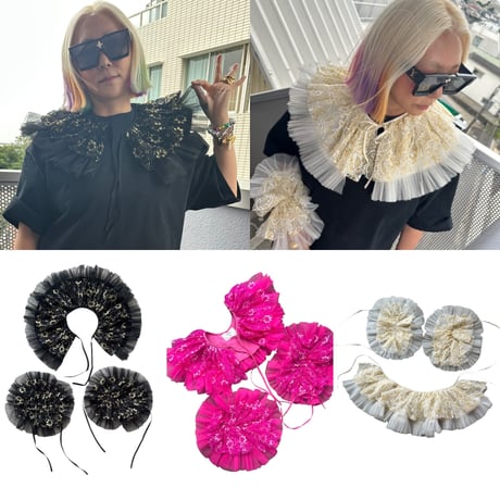 Lace tulle collar and cuff by DIR69 x burself
