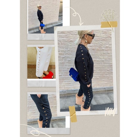 Side eyelet pant