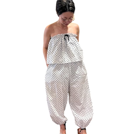 Dot cotton bare top