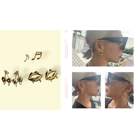 Wakuwaku pierced earrings