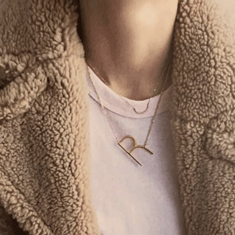 gold LETTER necklace