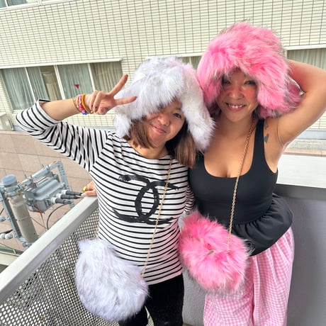 Set of Fluffy hat & bag