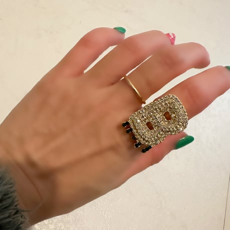 Bling bling letter ring
