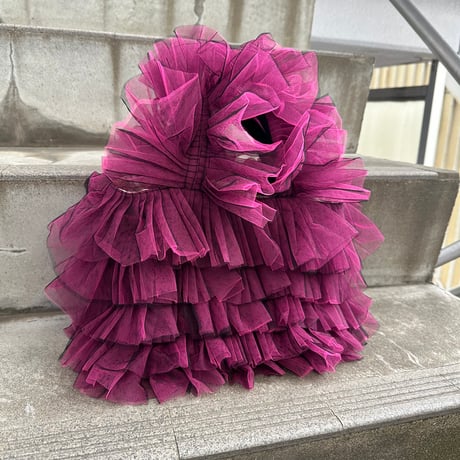 dual color tulle tote size S