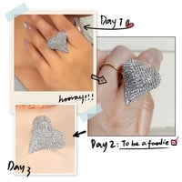 Bling heart ring