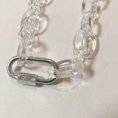 Clear pig nose chain necklace w clasp