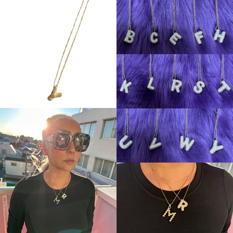Kira lettered necklace