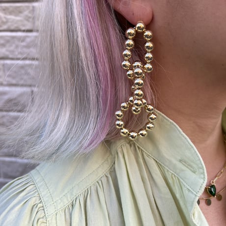 Gold chain design earrings