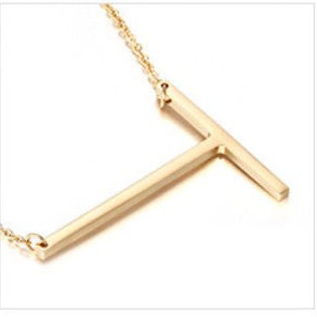 gold LETTER necklace