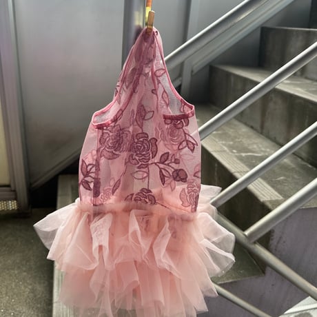 Lace tulle frilled shopper by DIR69 x burself