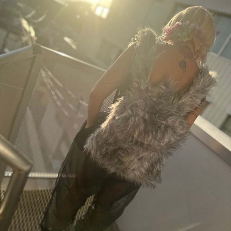 Faux fur backpack | burself