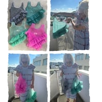 DIR69 x burself : frilled tulle shopper bag