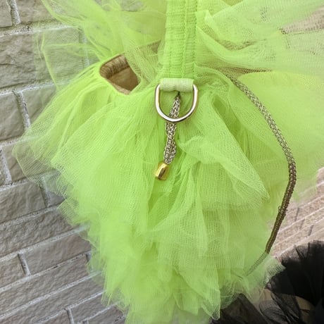Wild flower ruffle tulle bag