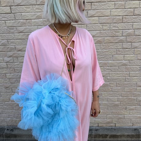 Wild flower ruffle tulle bag