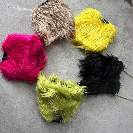 Fur totes w chain strap