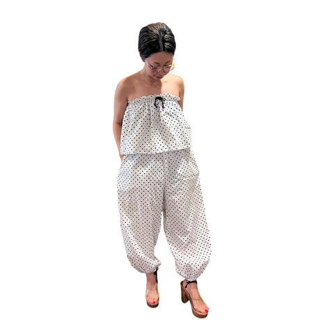 Dot cotton pant