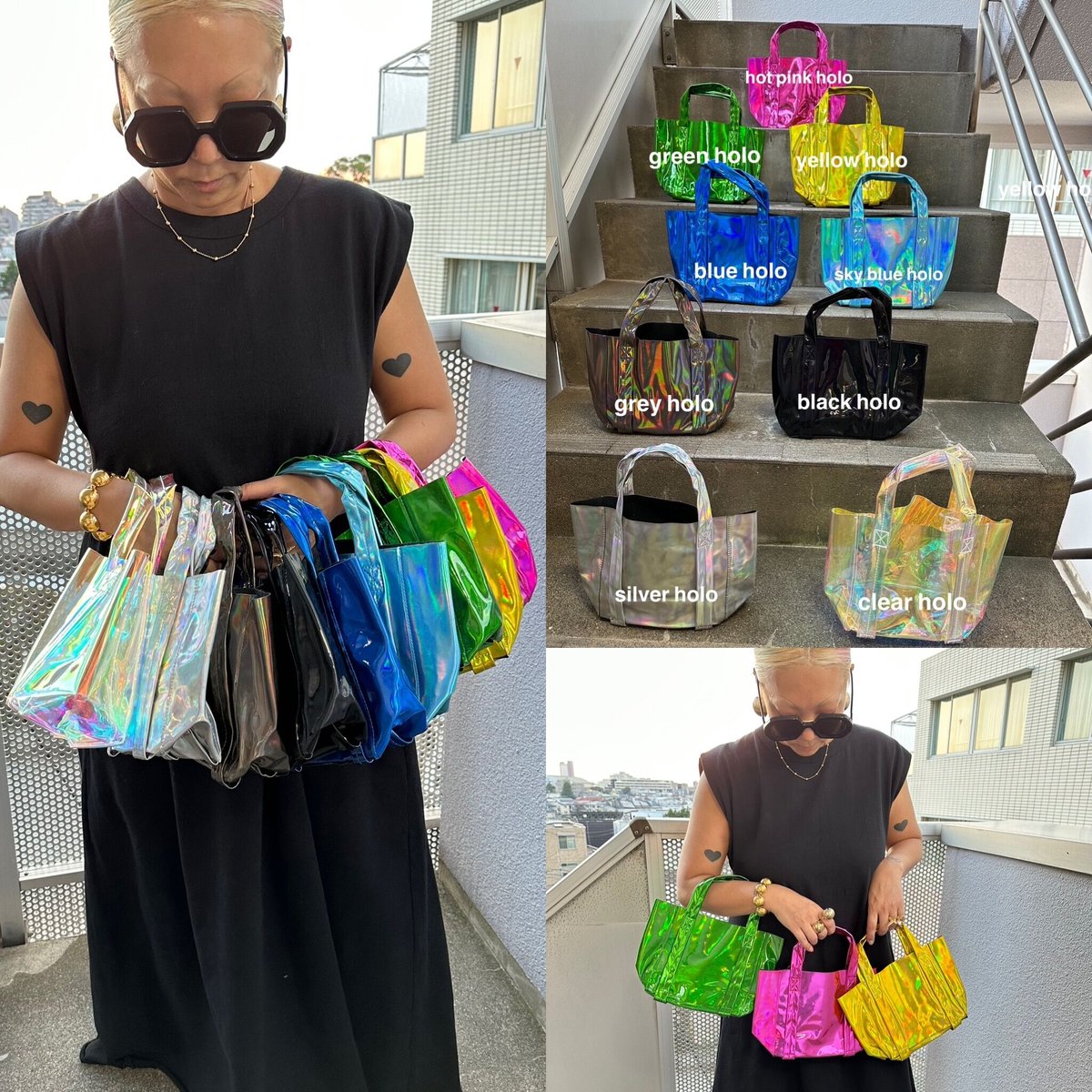 holographic mirror tote small | burself