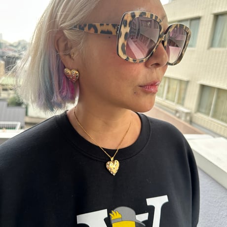 Bijoux heart earrings and necklace