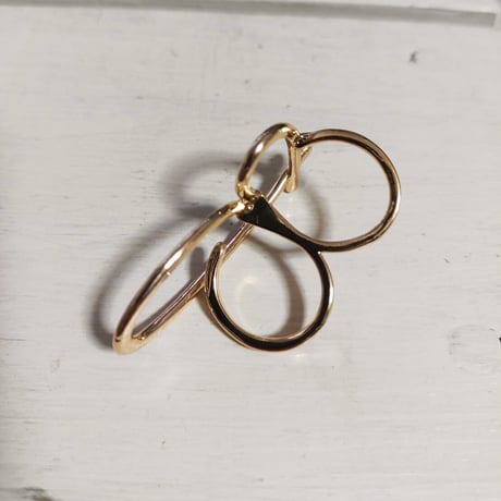 Love heart double ring