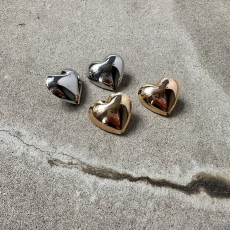 Big heart studded earrings