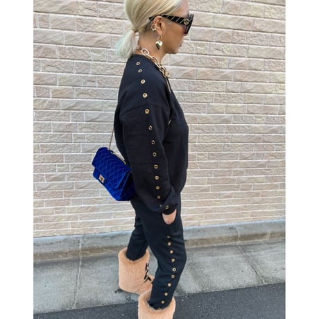 Side eyelet pant