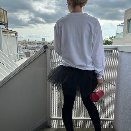 Tulle peplum tee