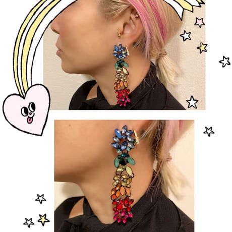 Rainbow bijoux earrings
