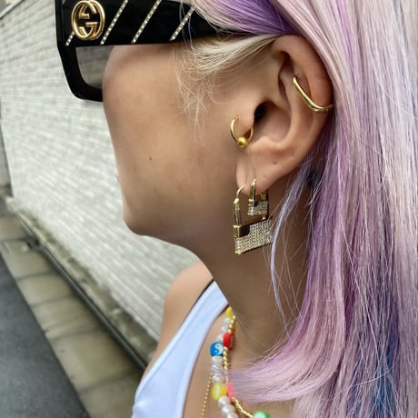 Big lock earrings