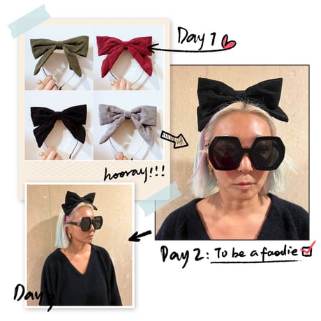 Corduroy bow headband