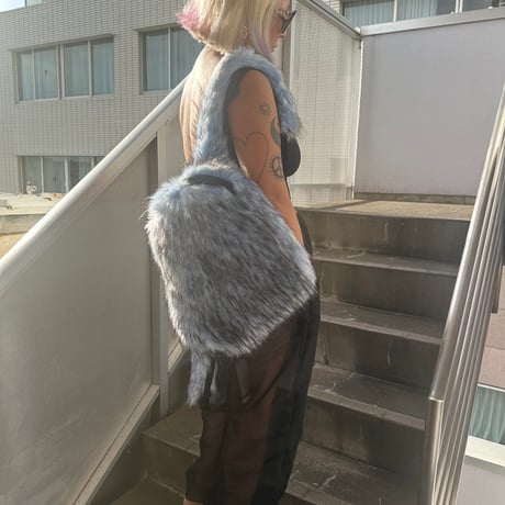Faux fur backpack