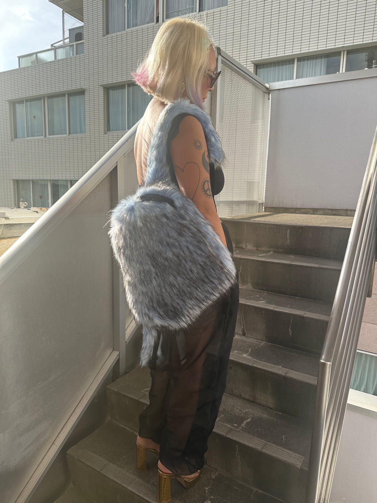 burself ファーリュック Faux fur backpack | burself