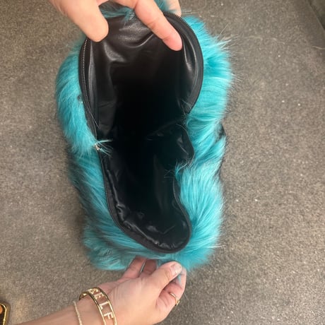 Faux fur backpack