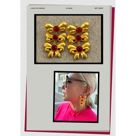 Bow bow bow earrings
