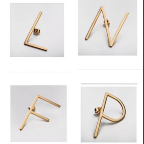 Big letter earring ( 片耳用)